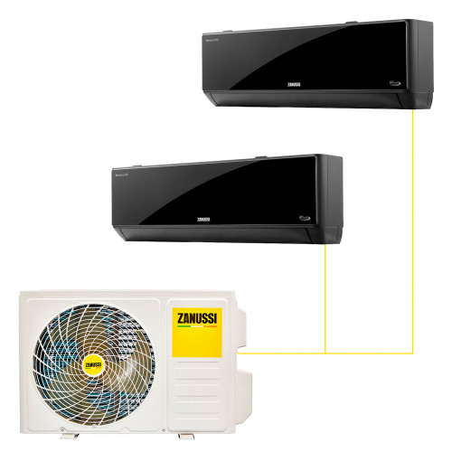 Настенная мульти-сплит-система Zanussi Multi Combo ERP DC 2 Black на 2 комнаты